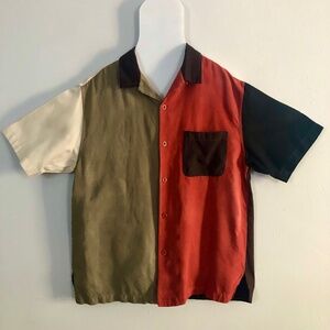 NAT NAST Krazy Kwilt Silk Bowling Shirt